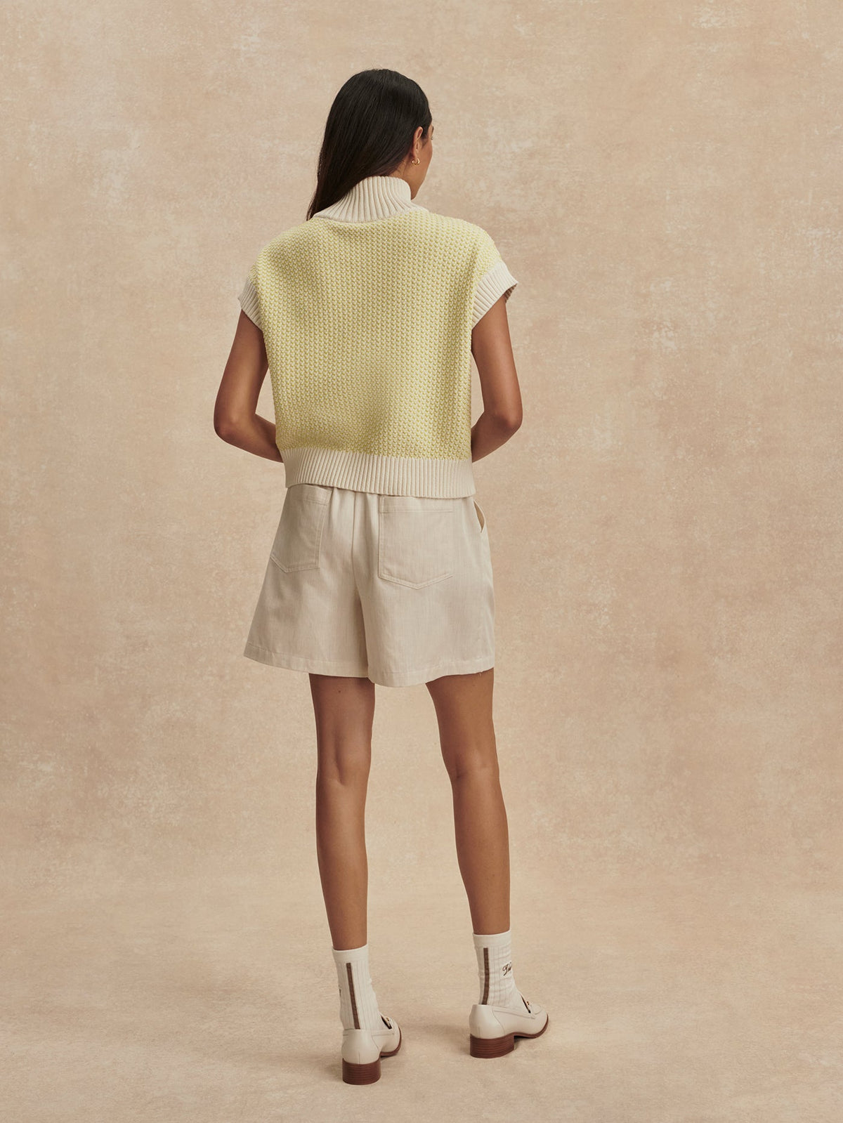 Fowley Knit Top Snow White/ Limeade - Varley