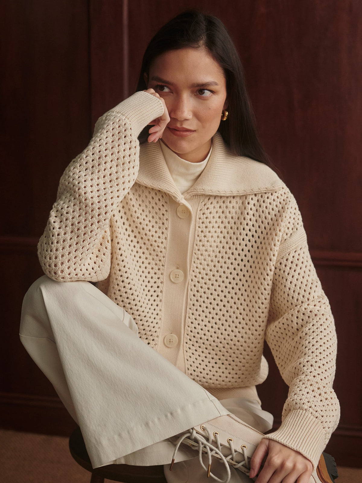 Myrtle Knit Cardigan Birch - Varley