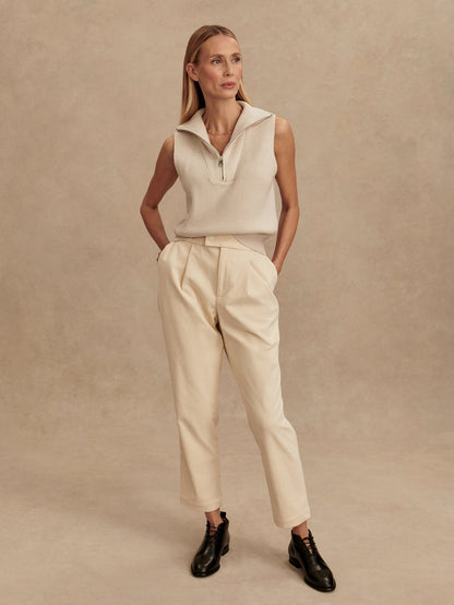 Amina Half Zip Knit Silver Birch - Varley