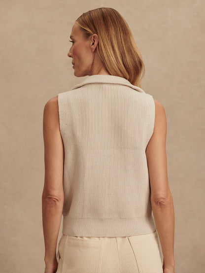Amina Half Zip Knit Silver Birch - Varley