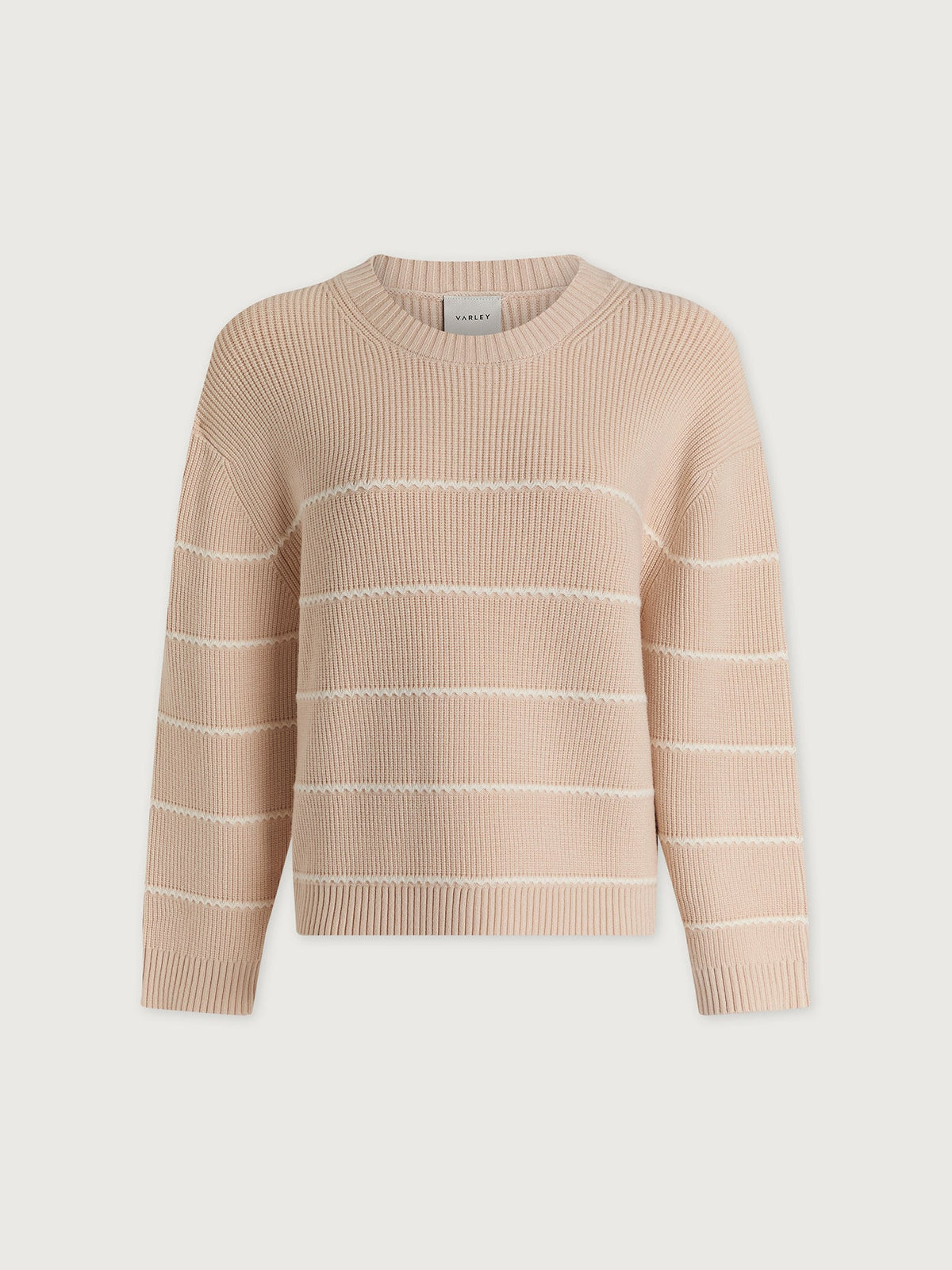 Meryl Stripe Knit Sweater Oat Milk - Varley