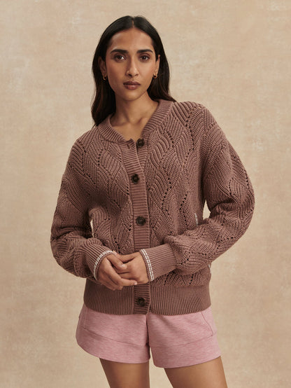 Venner Knit Jacket Brownie - Varley
