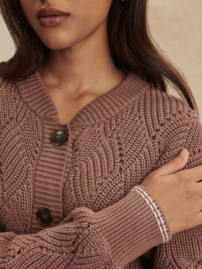 Venner Knit Jacket Brownie - Varley