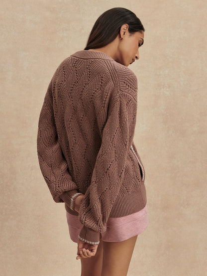 Venner Knit Jacket Brownie - Varley