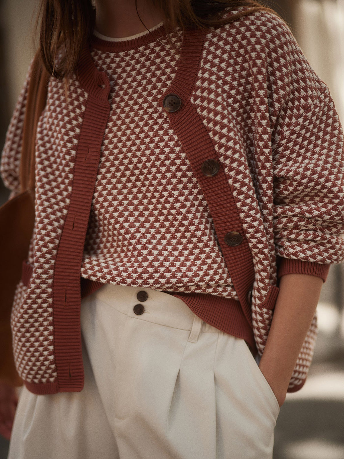 Elmwick Knit Jacket Maple - Varley