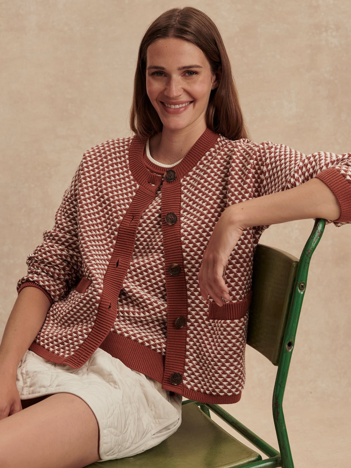 Elmwick Knit Jacket Maple - Varley
