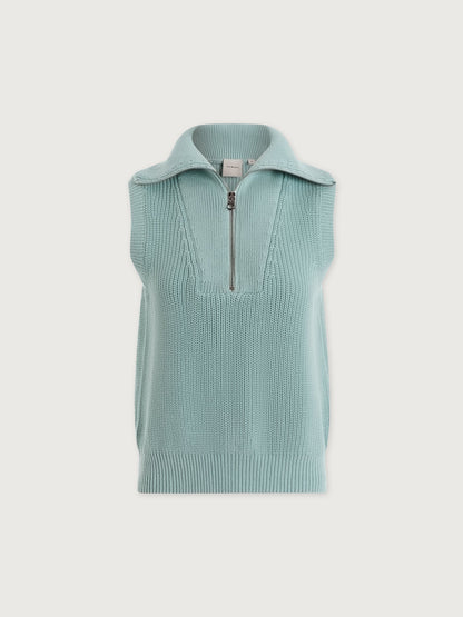 Clifford Half Zip Knit Porcelain Blue - Varley