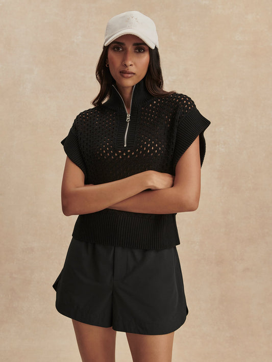 Gaines Half-Zip Knit | VARLEY US Black - Varley