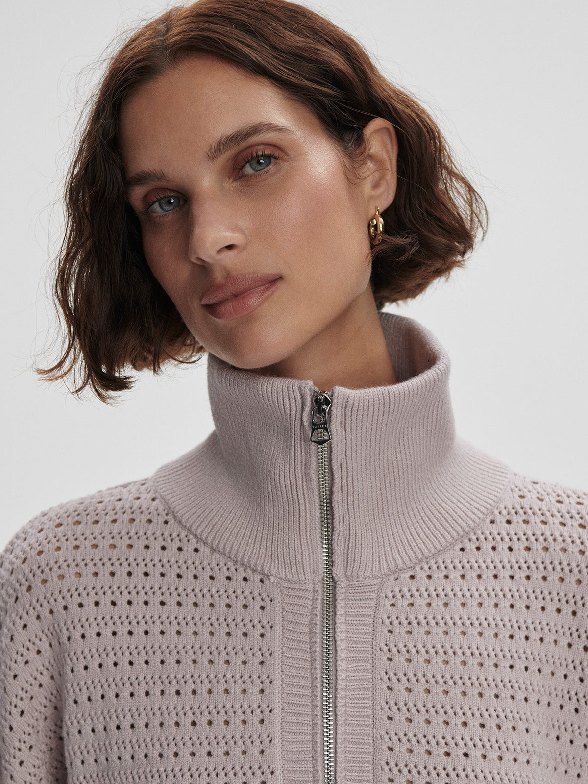 Darla Half Zip Knit Lilac Marble - Varley