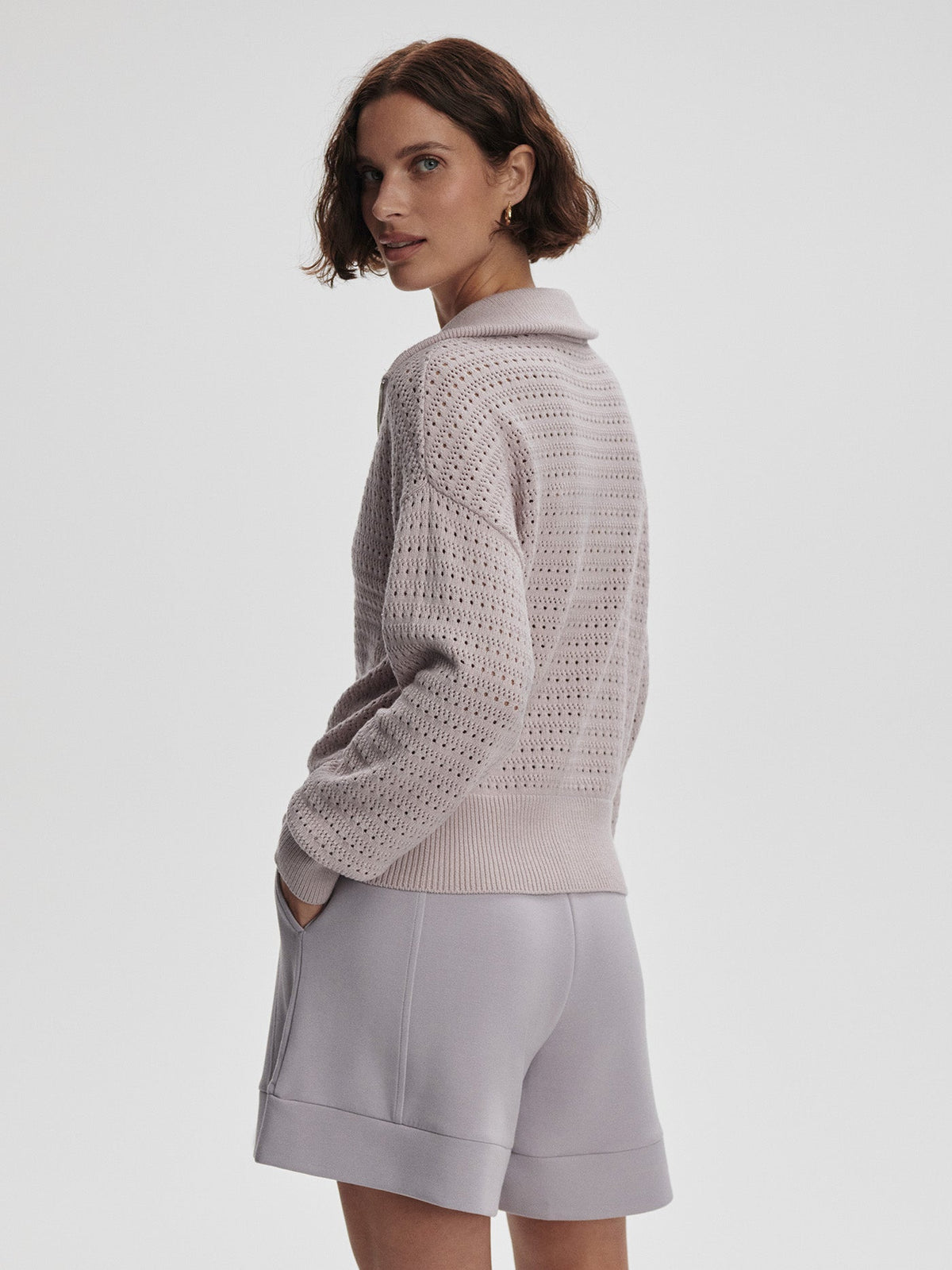 Darla Half Zip Knit Lilac Marble - Varley