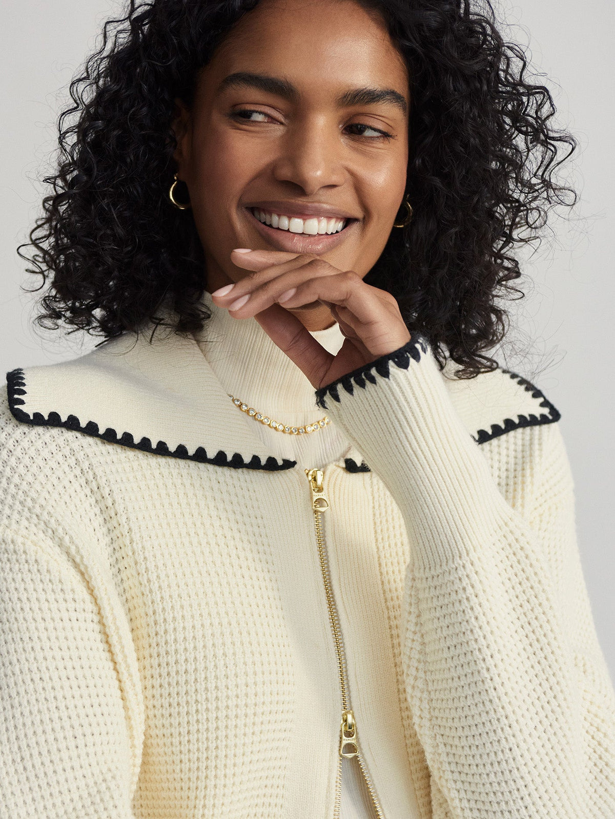 Sibley Soft Knit Jacket Egret - Varley