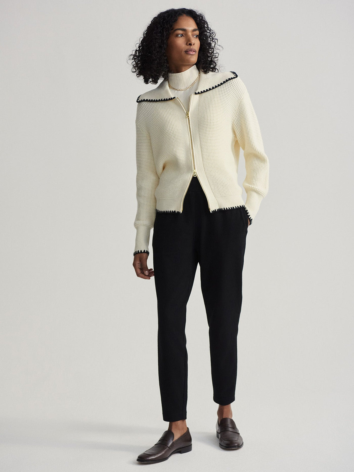 Sibley Soft Knit Jacket Egret - Varley