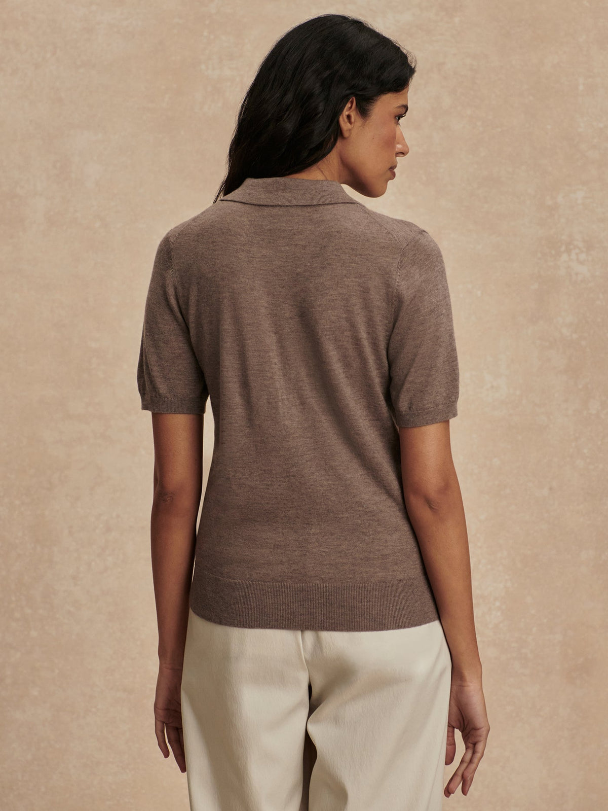Toni Fine Knit Polo Cinder Marl - Varley