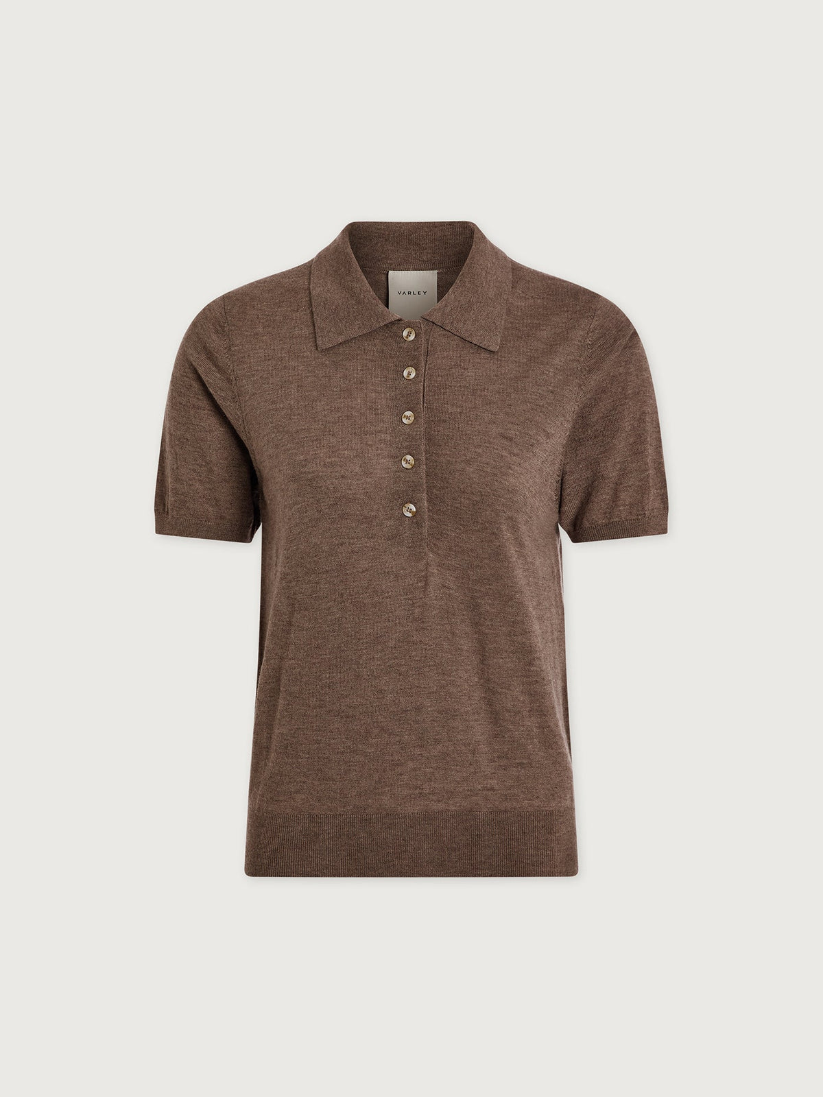 Toni Fine Knit Polo Cinder Marl - Varley