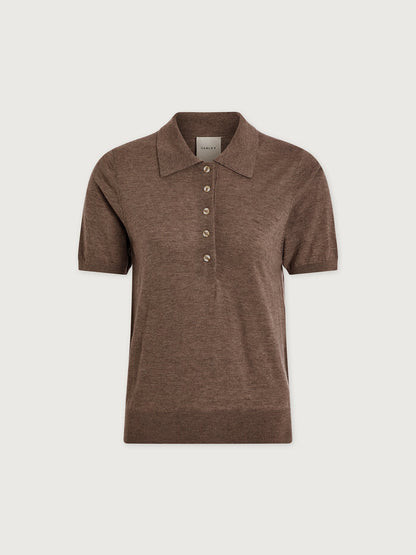 Toni Fine Knit Polo Cinder Marl - Varley