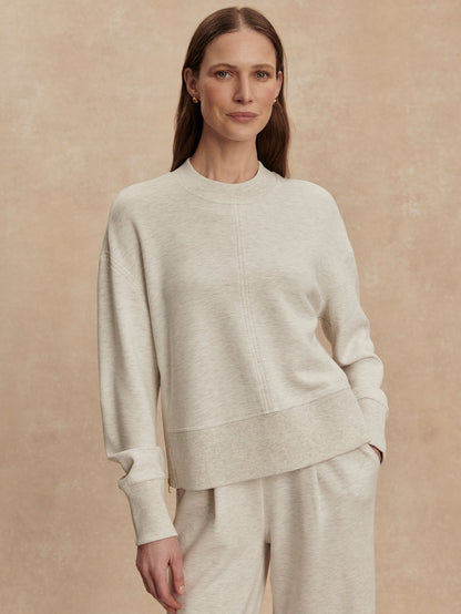 Philippe Crop Sweat Ivory Marl - Varley