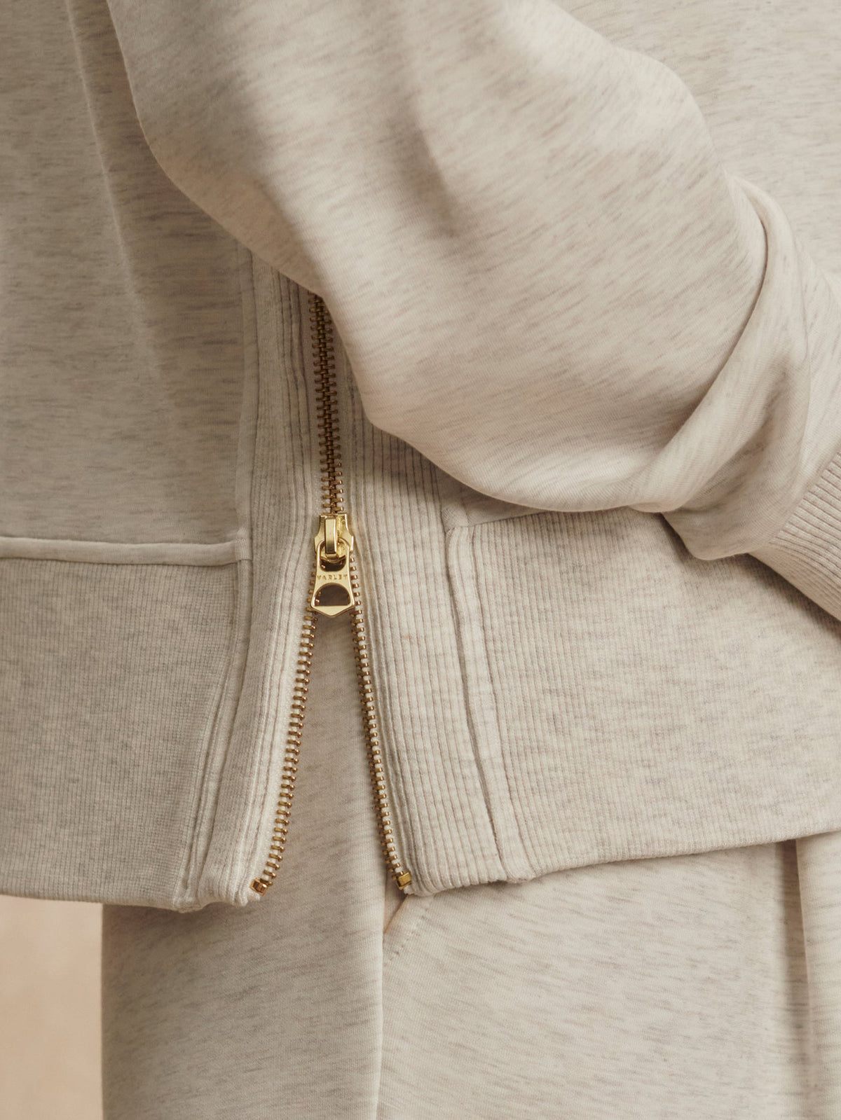 Philippe Crop Sweat Ivory Marl - Varley