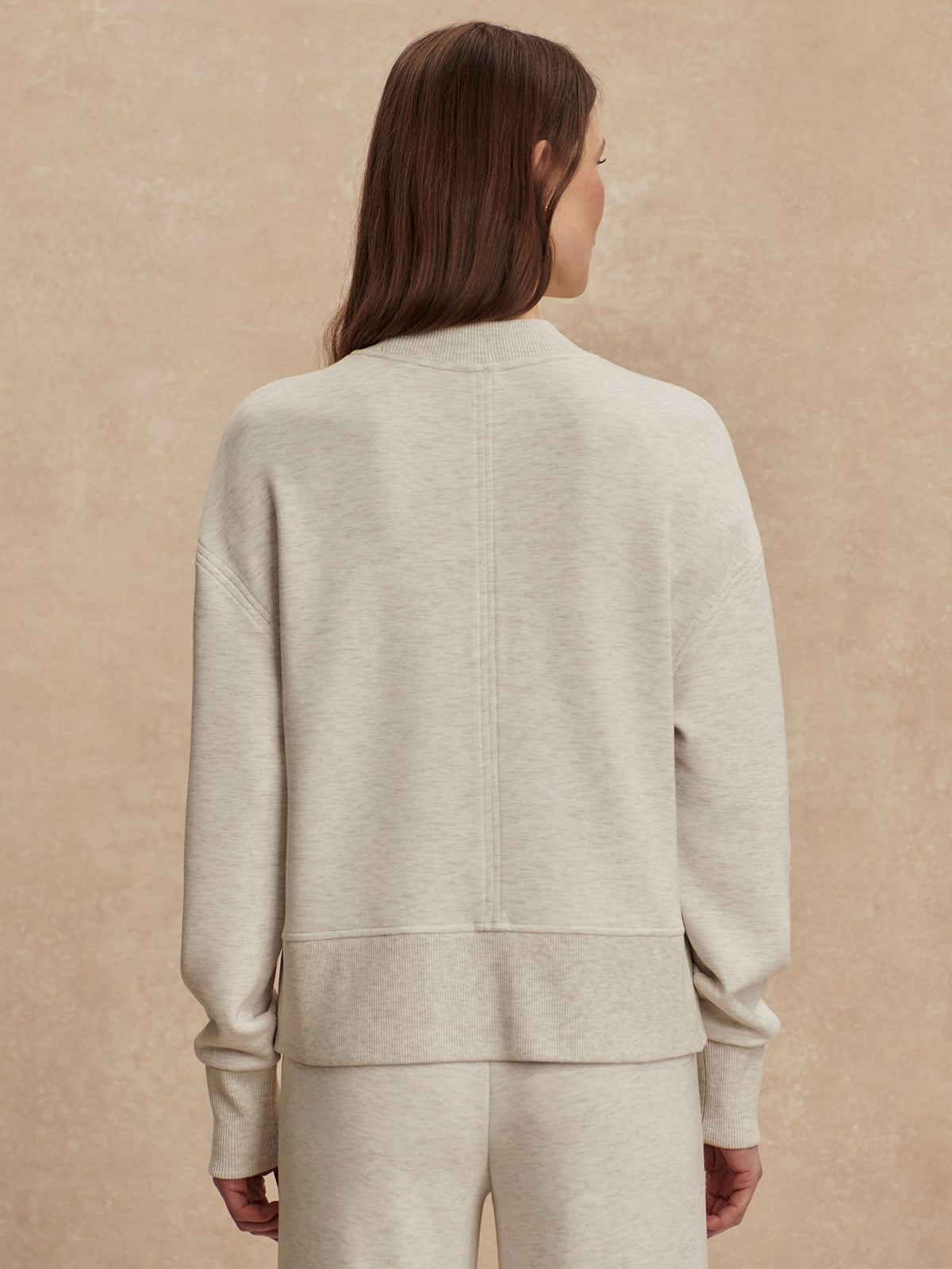 Philippe Crop Sweat Ivory Marl - Varley