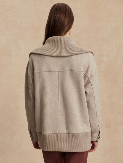 Tammy Button Through Jacket Taupe Marl - Varley