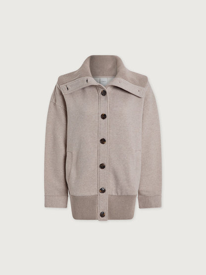 Tammy Button Through Jacket Taupe Marl - Varley