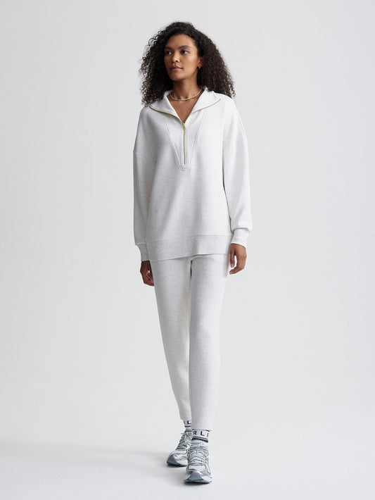 Masie Longline Sweat Ivory Marl - Varley