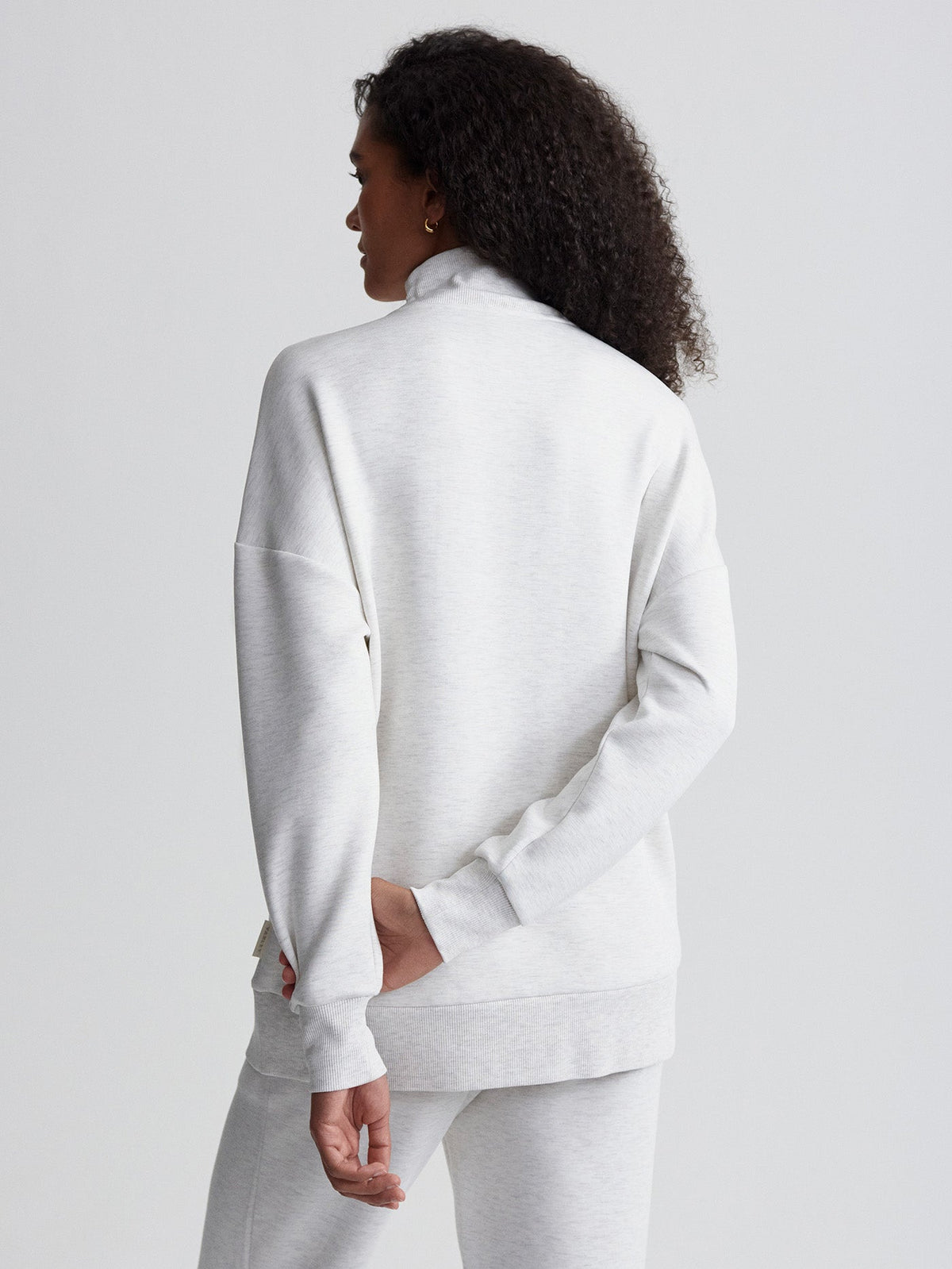 Masie Longline Sweat Ivory Marl - Varley