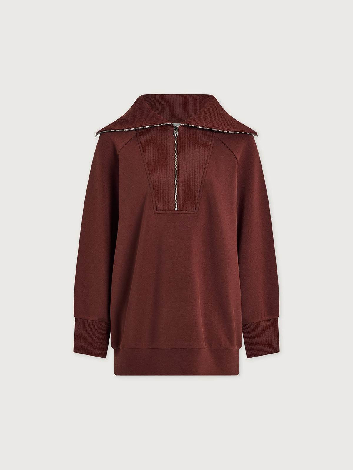 Xina Half Zip Longline Sweat Cinnamon - Varley