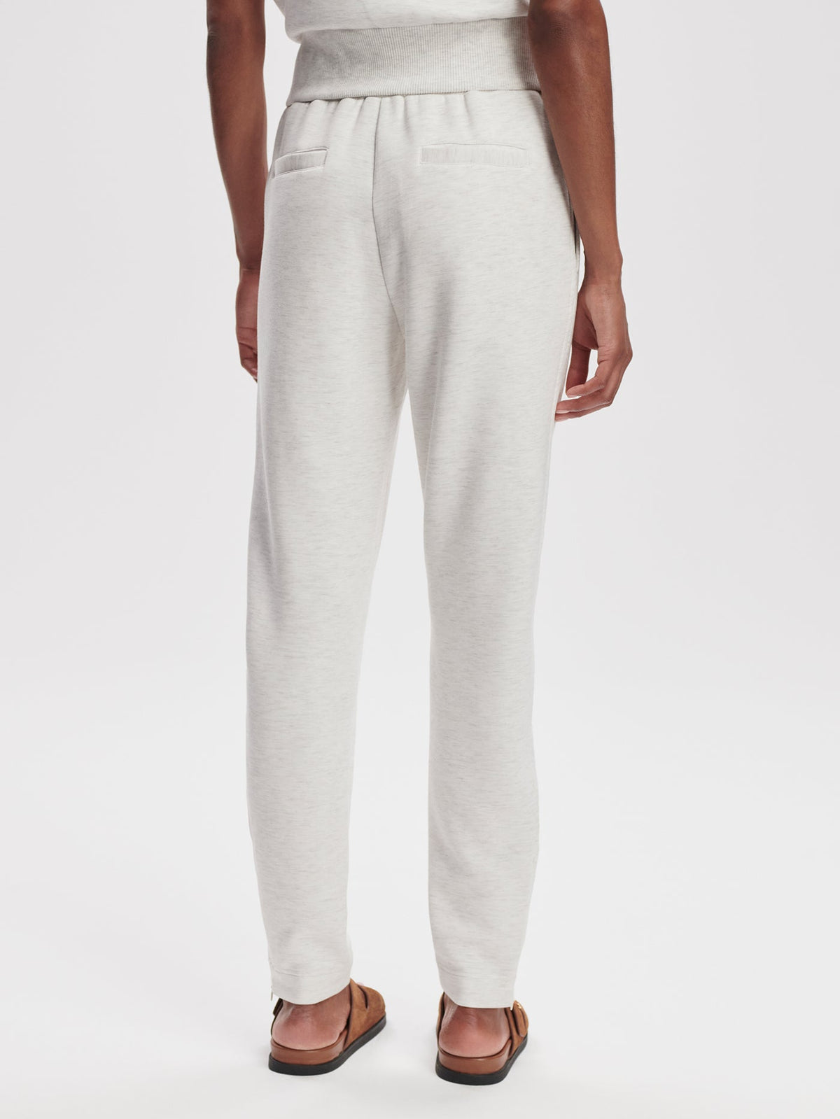 The Slim Zip Hem Pant 29.5" | VARLEY US Ivory Marl - Varley