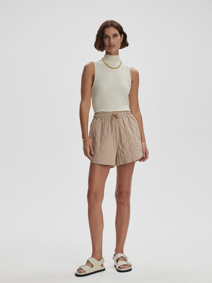 Catrine Quilted Short Light Taupe - Varley
