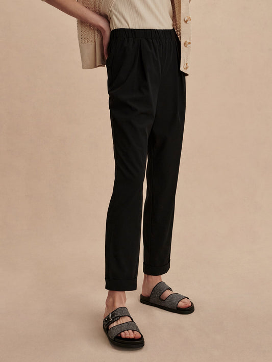 Alana Slim Tapered Cuff Pant 27 Black - Varley