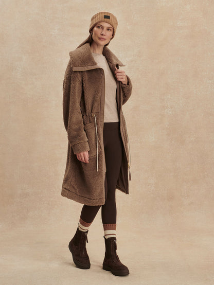 Logan Sherpa Coat Ash Taupe - Varley