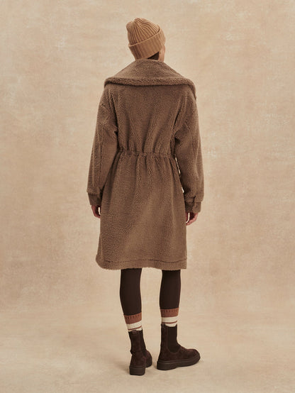 Logan Sherpa Coat Ash Taupe - Varley