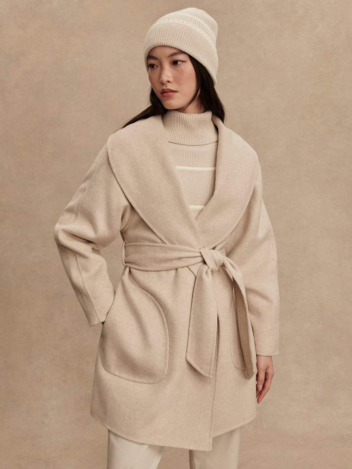 Edgemere Wrap Jacket Pumice Stone Marl - Varley