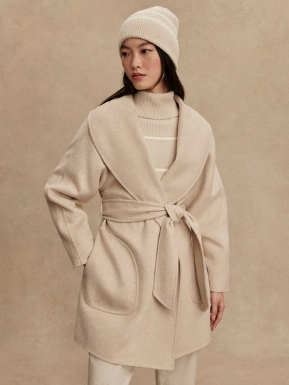 Edgemere Wrap Jacket Pumice Stone Marl - Varley