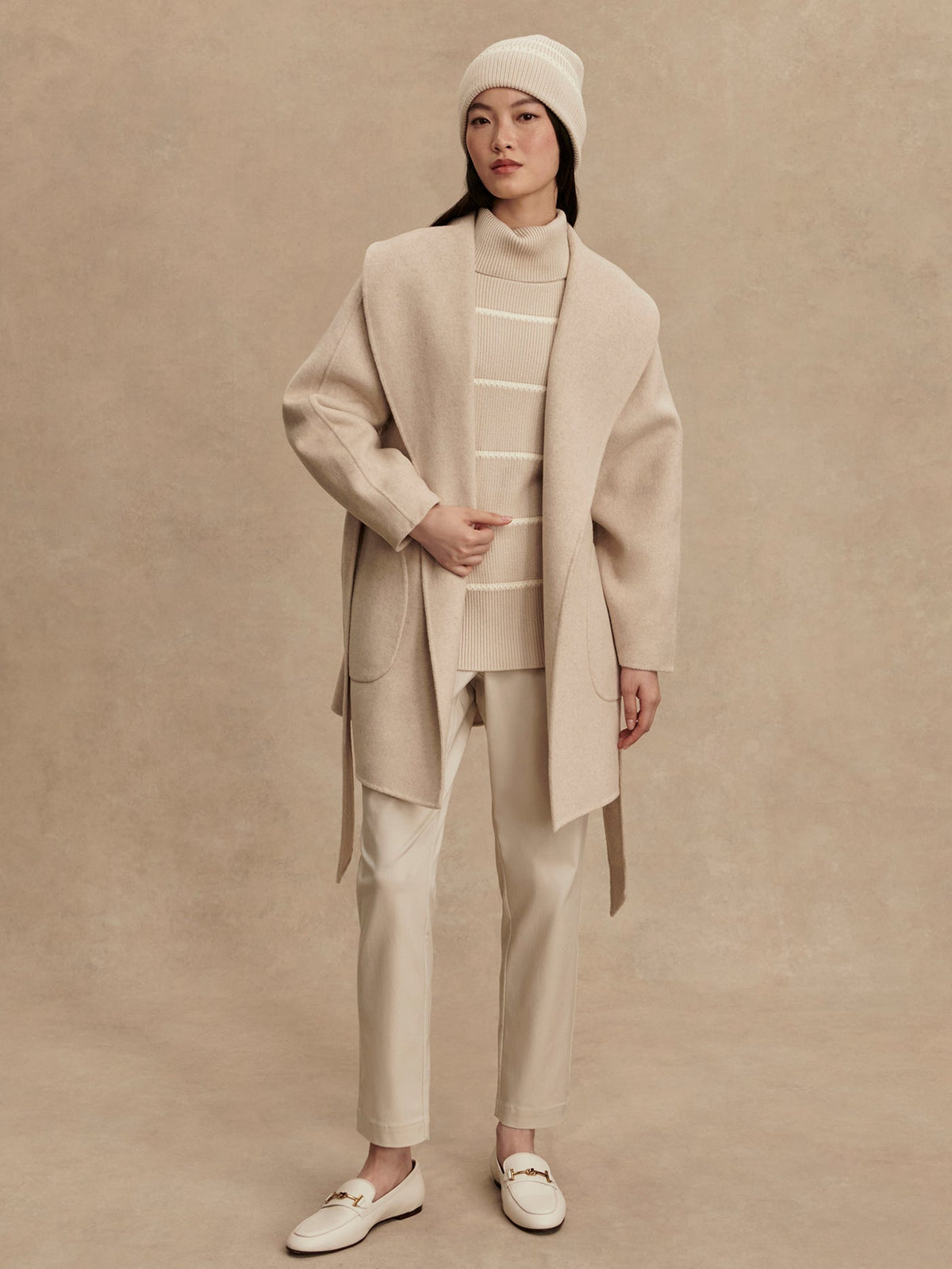 Edgemere Wrap Jacket Pumice Stone Marl - Varley