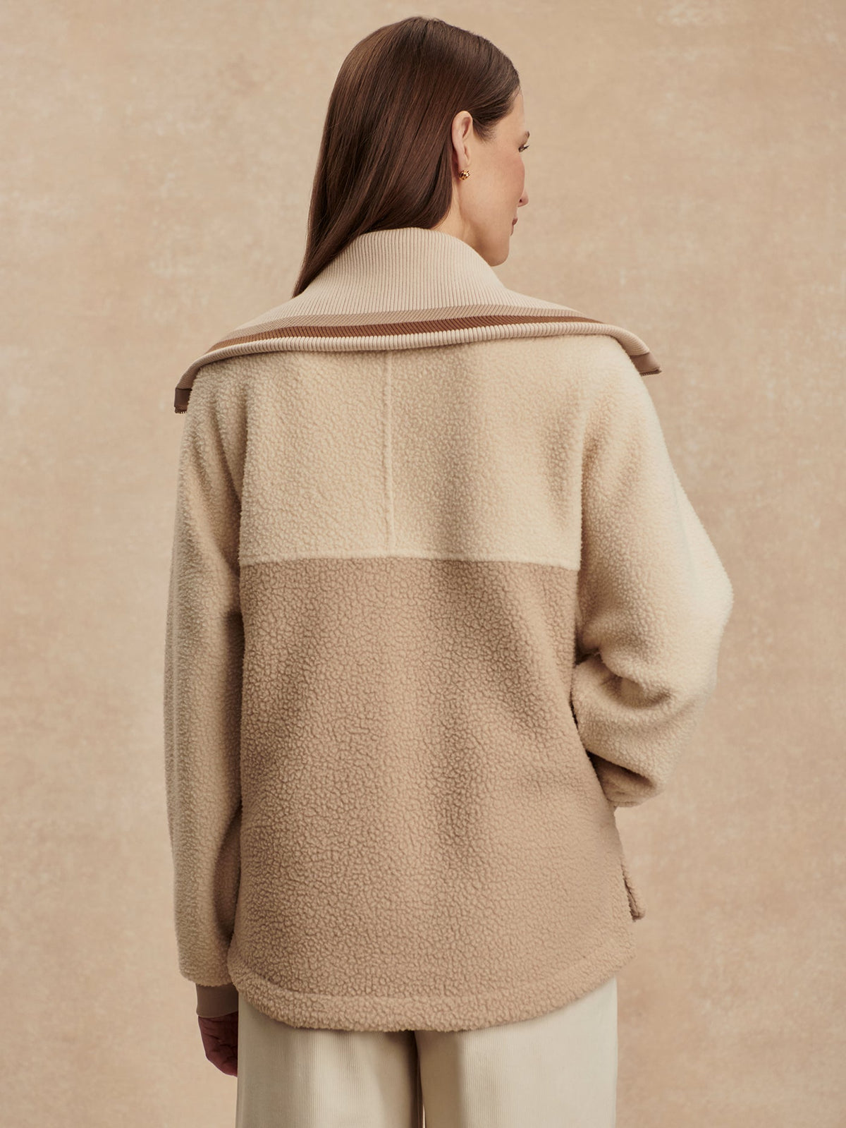 Carmine Relaxed Half Zip Fleece Cool Sand/ Light Taupe - Varley