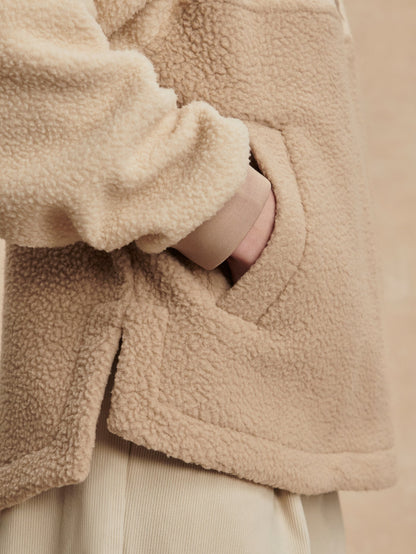 Carmine Relaxed Half Zip Fleece Cool Sand/ Light Taupe - Varley