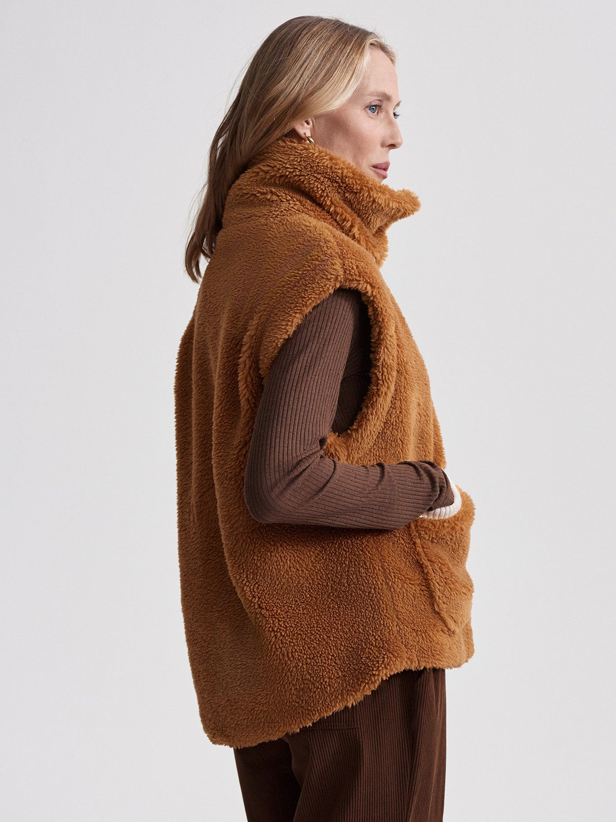 Balter Relaxed Sherpa Gilet Cafe Spice - Varley