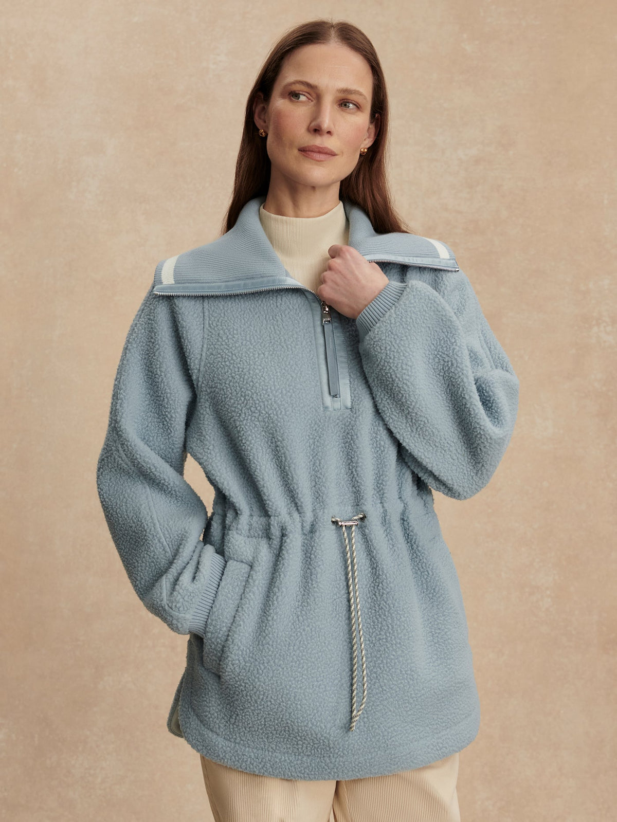 Ashby Half Zip Fleece Ashley Blue - Varley