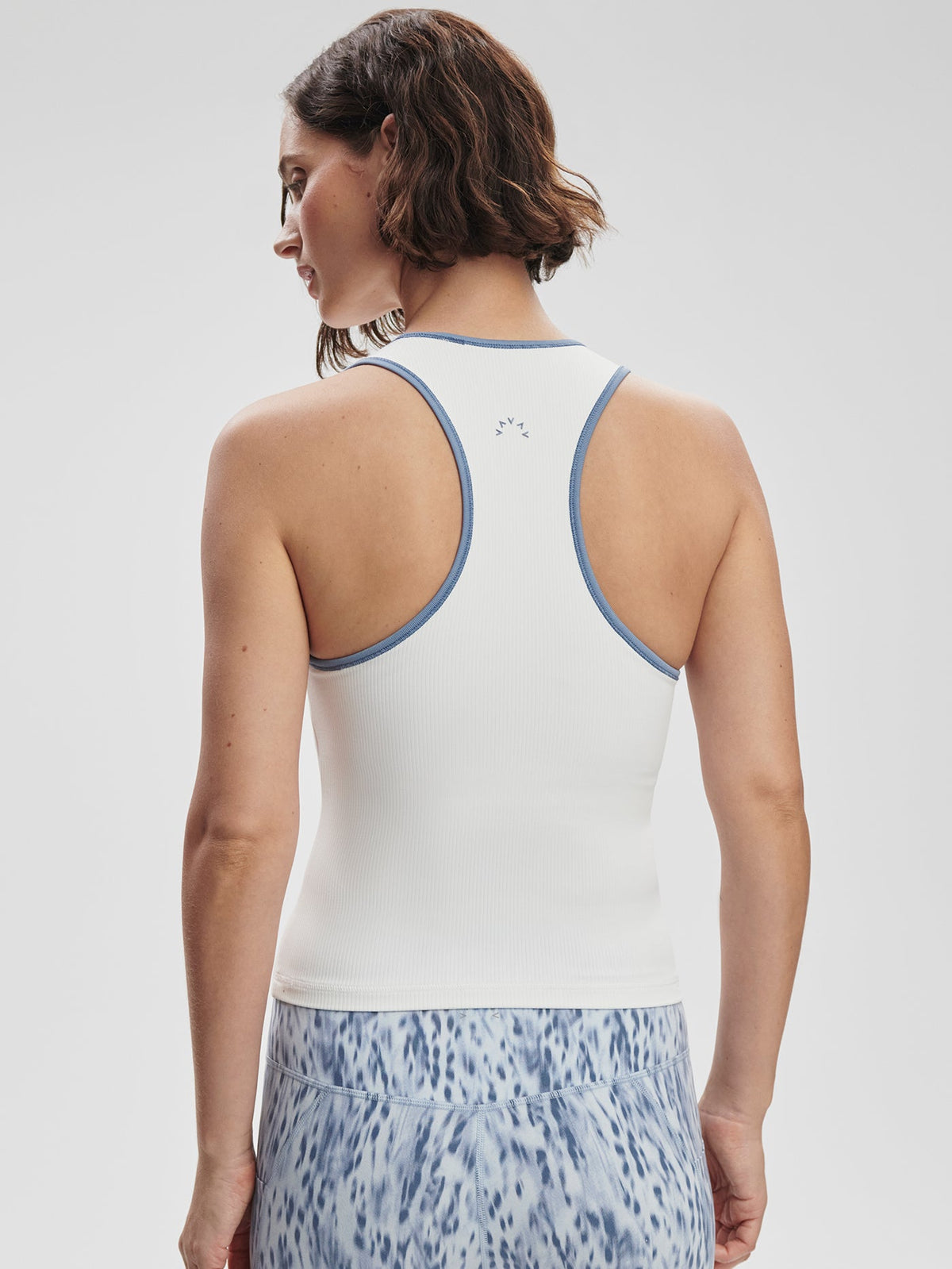 Agneta Performance Tank White/ Blue Rain - Varley
