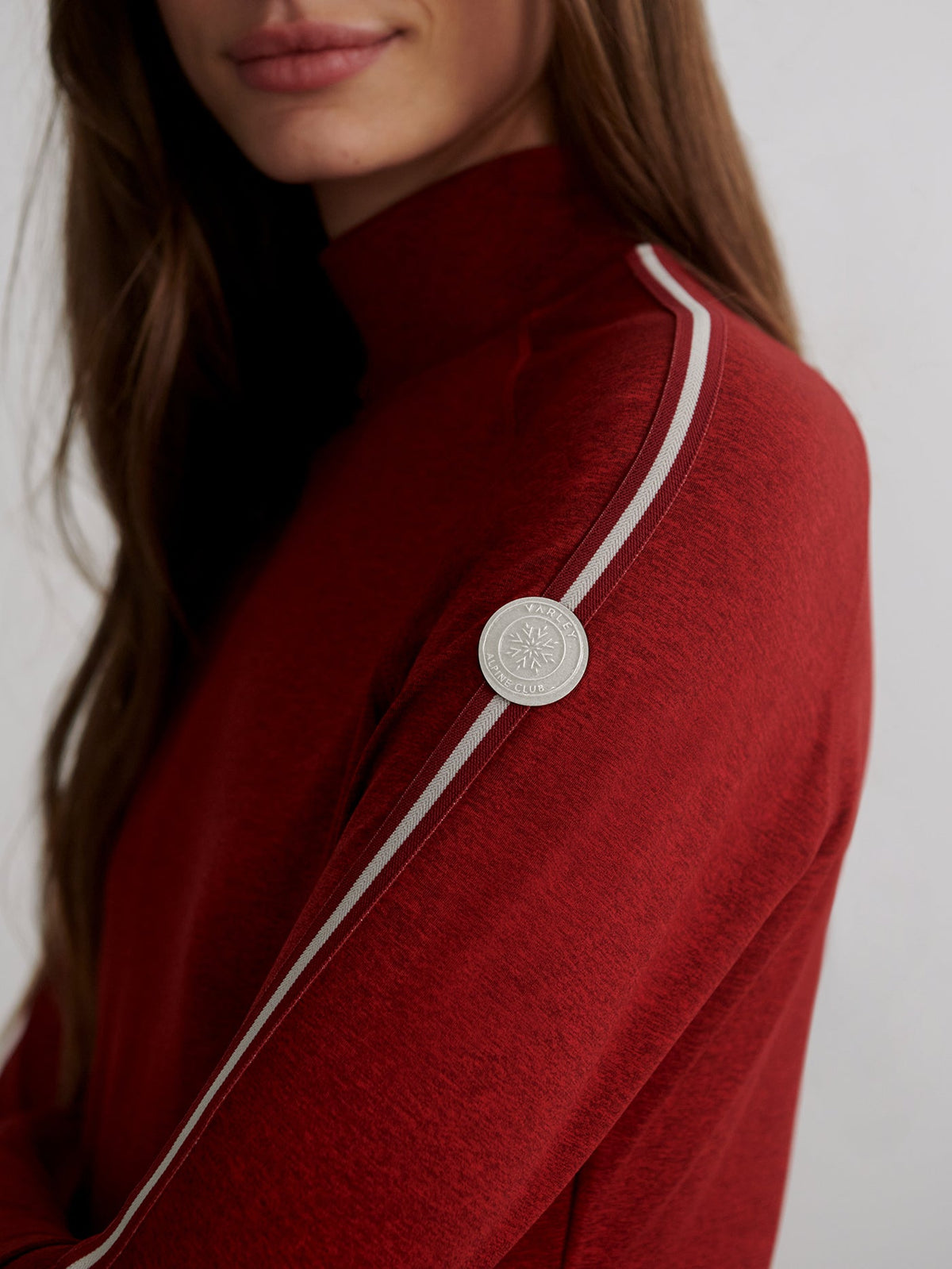 Always Warm Mock Neck Baselayer Red Dahlia Marl - Varley