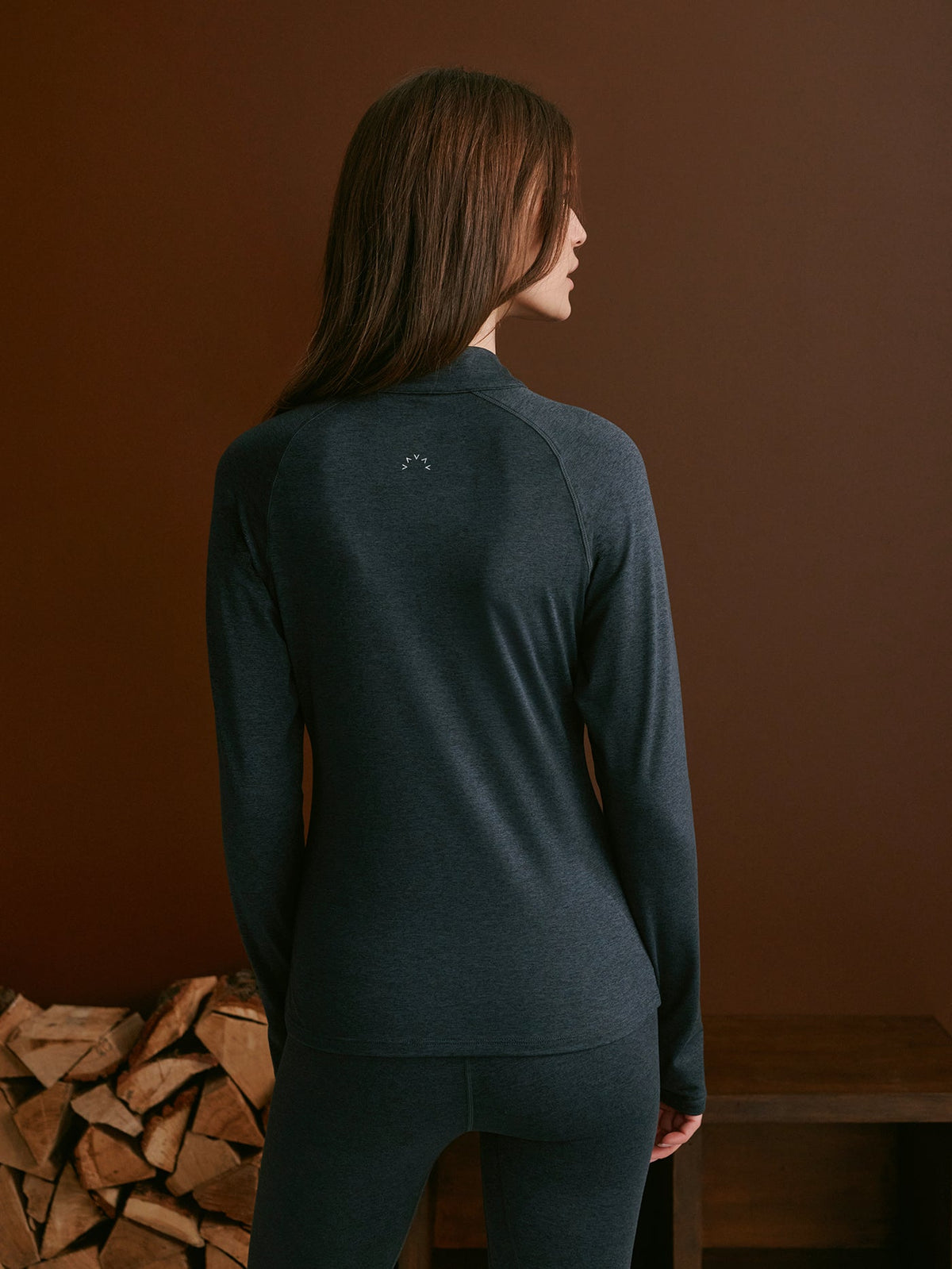 Always Warm Half Zip Baselayer Black Marl - Varley
