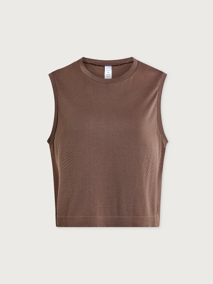 Page Seamless Crop Tank Deep Taupe - Varley