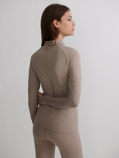Always Warm Baselayer Top Taupe Marl - Varley