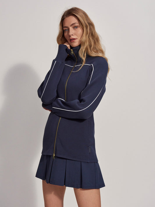 Palmdale Zip-Through Active Sweatshirt | VARLEY US Blue Nights - Varley