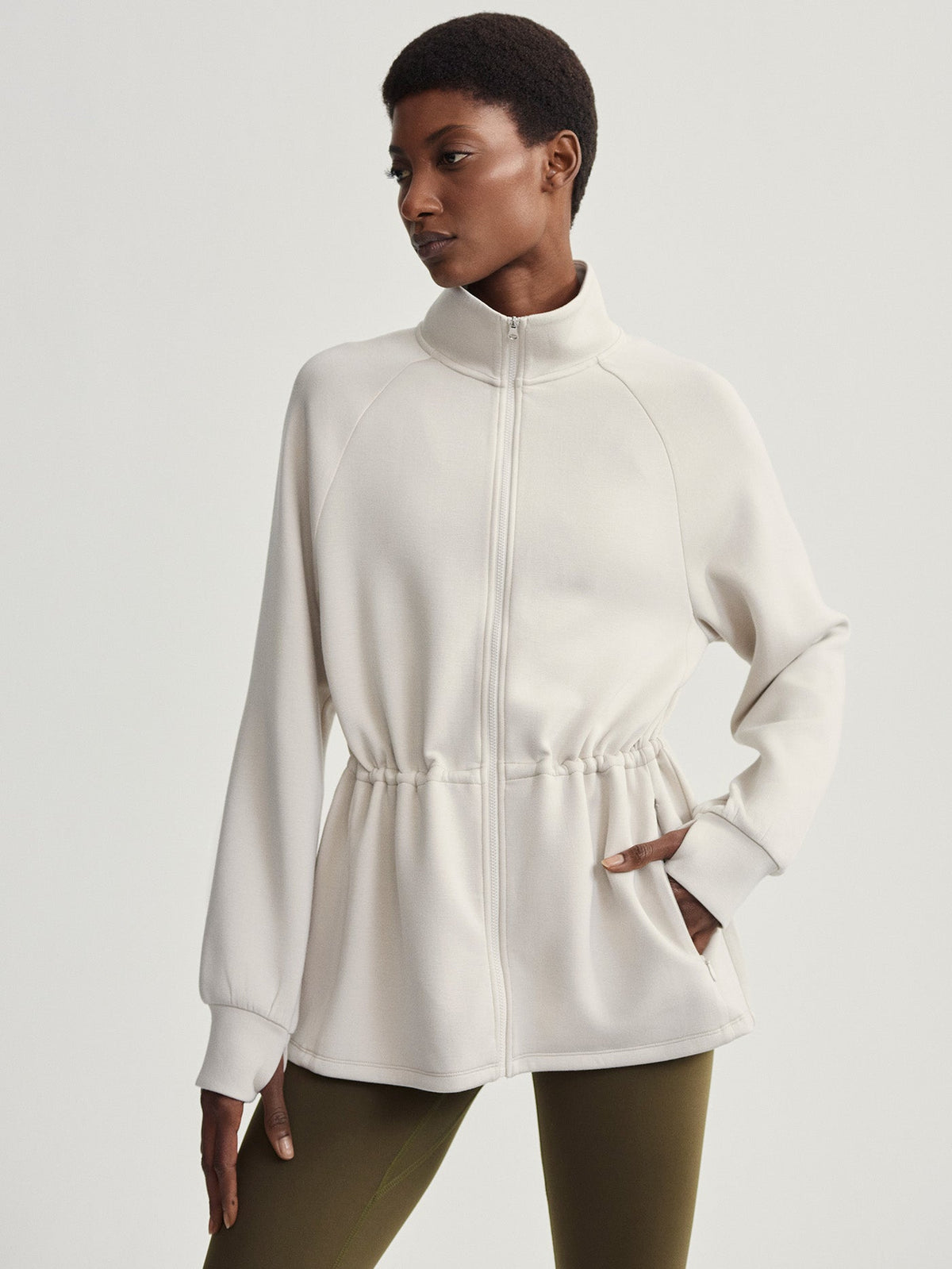 Ailsa Zip-Through Active Sweatshirt Rainy Day - Varley