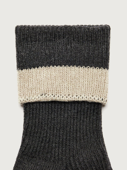 Kerry Plush Roll Top Sock | VARLEY US Charcoal/ Chalk - Varley