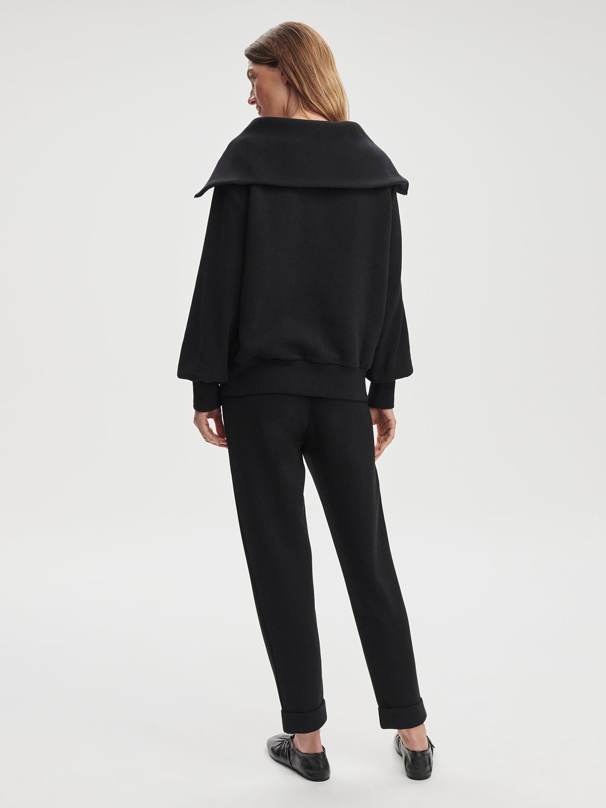 Vine Pullover | Ottoman Rib Half-Zip Pullover Black - Varley