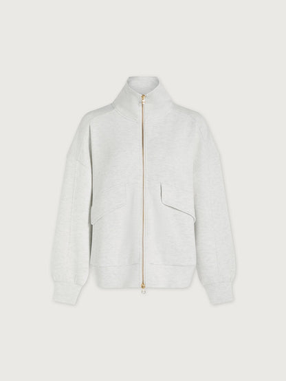 Garcia Zip Through Sweat Ivory Marl - Varley