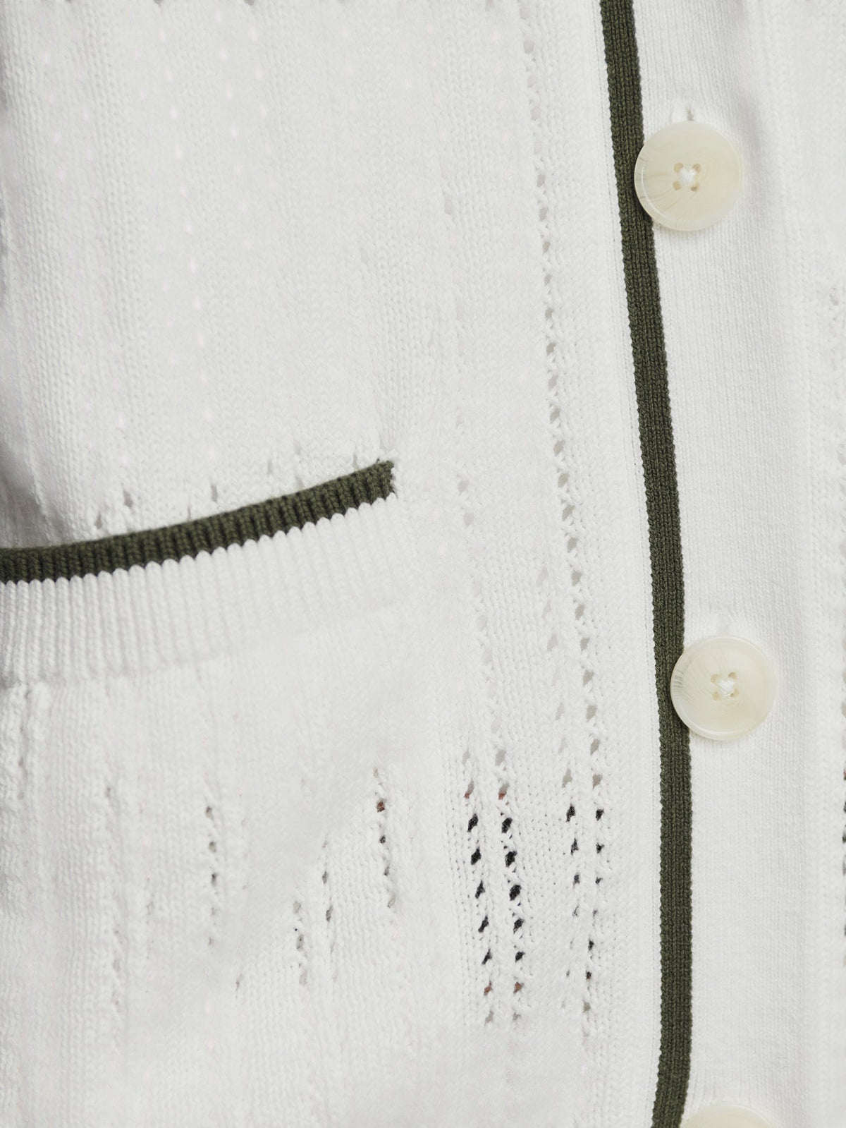 Nissi Longline Cardigan White/ Deep Ivy - Varley